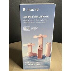JisuLife Handheld Fan Life8 Plus - PINK Brand NEW Sealed Rechargeable